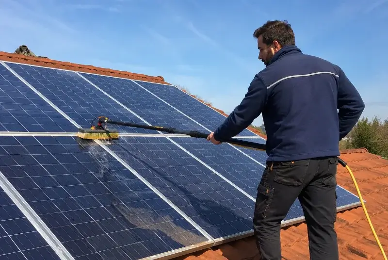 Nettoyage et entretien de panneaux solaires à Davejean